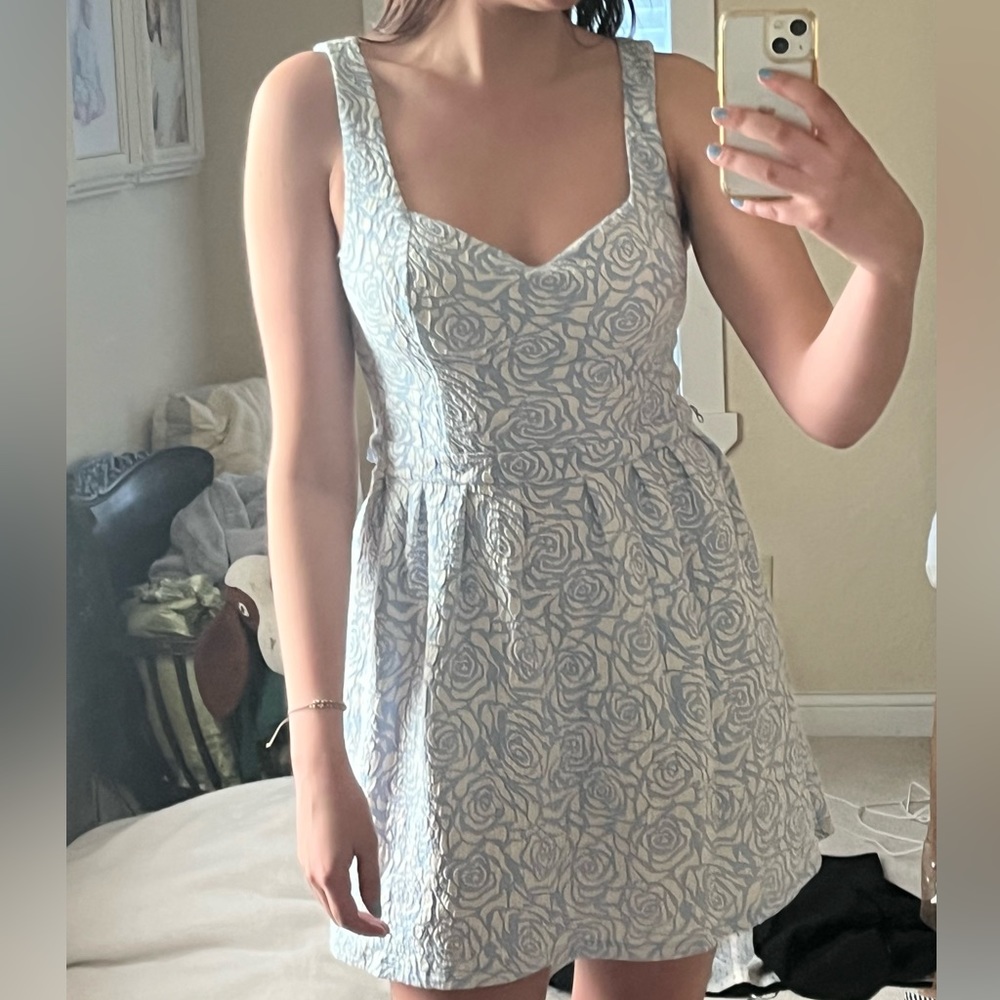 Candies Floral Skater Dress Heart Back